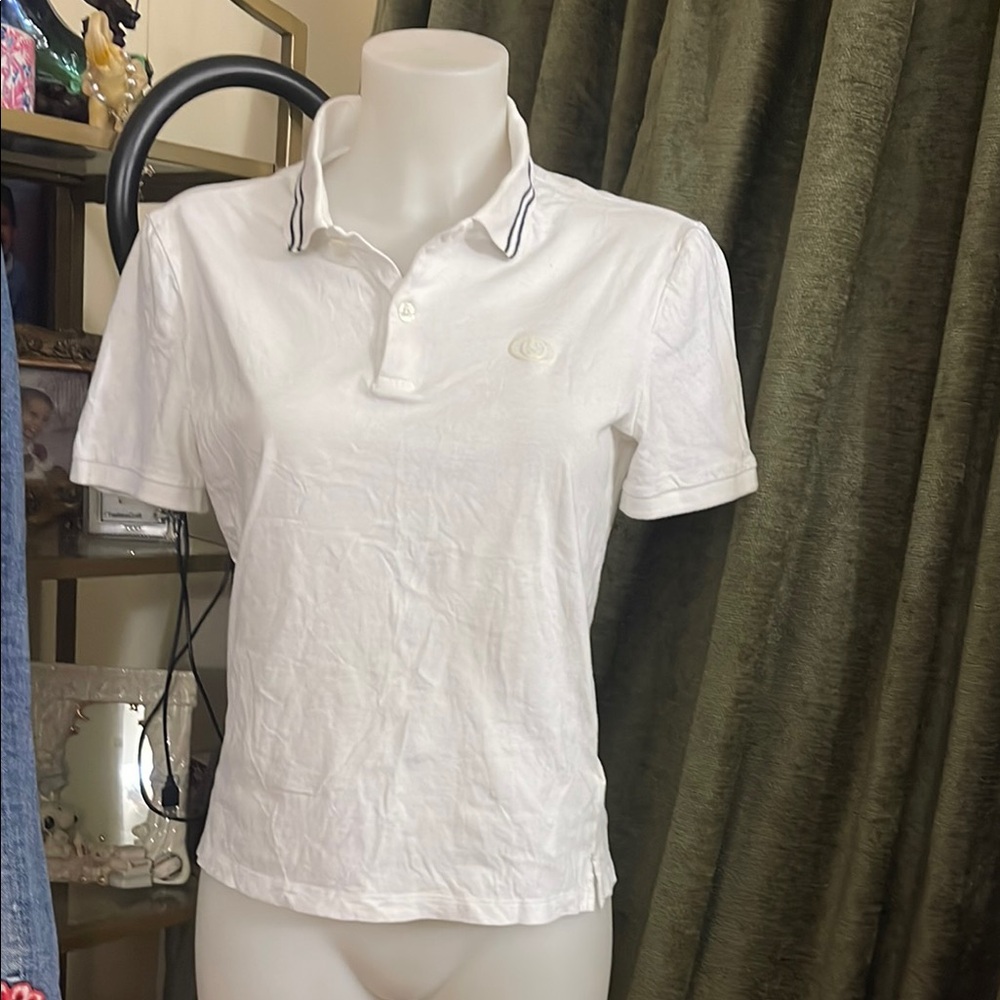 Gucci Rare vintage Double GG logo White Cotton Shirt Small